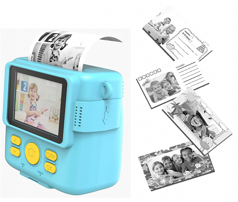 Цифровая камера DENN FUNNY CAM  c функцией термопечати, Blue (TDC015BL)