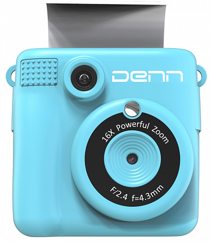 Цифровая камера DENN FUNNY CAM  c функцией термопечати, Blue (TDC015BL)